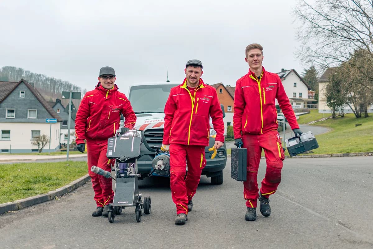 Team der Hermann Schäfer Rohrreinigungsservice e.K. im Einsatz